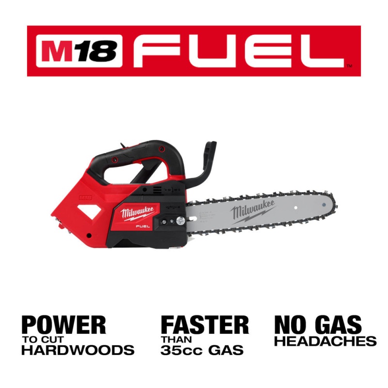 Milwaukee 2826-20C M18 FUEL 18V 12" Cordless Top Handle Chainsaw - Bare Tool - Image 2