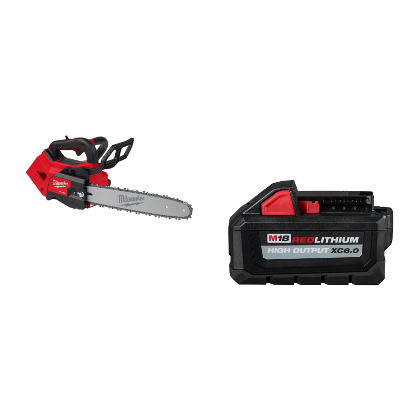 Milwaukee 2826-20T6 M18 FUEL 18V 14" Cordless Top Handle Chainsaw w/ 6AH Battery