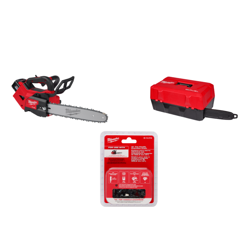 Milwaukee 2826-21TCC M18 FUEL 18V 14" Top Handle Chainsaw w/ Case, Extra Chain