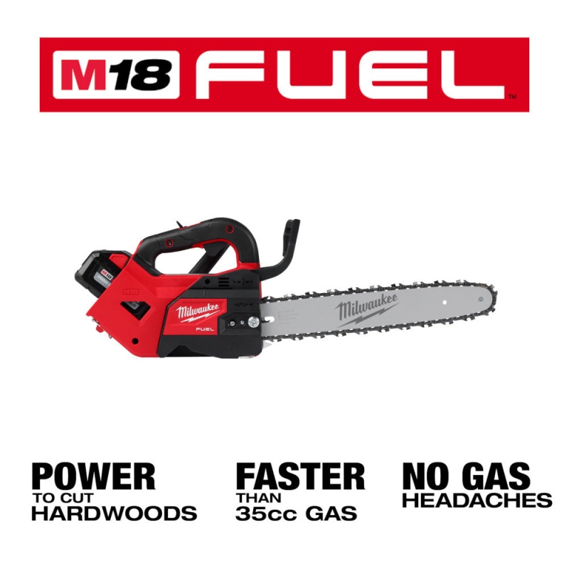 Milwaukee 2826-21TCC M18 FUEL 18V 14" Top Handle Chainsaw w/ Case, Extra Chain - Image 2