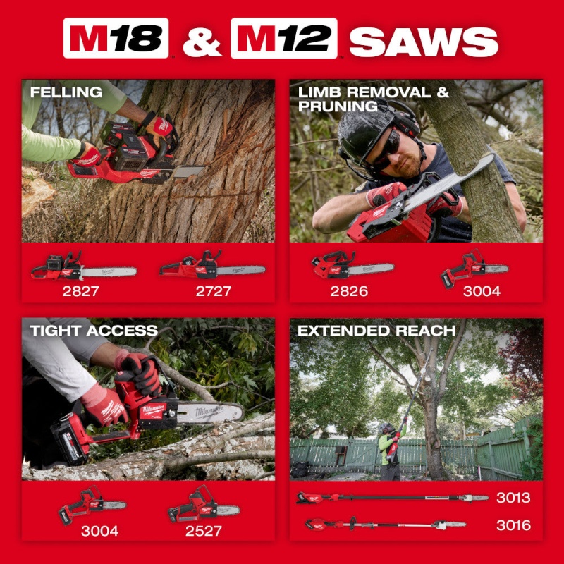 Milwaukee 2827-22 M18 FUEL 18V 20" Dual Battery Chainsaw Kit - Image 3