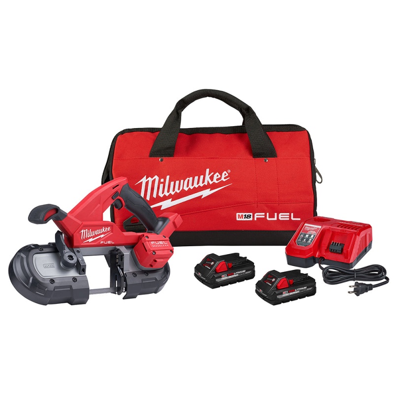 Milwaukee 2829-22 M18 FUEL 18V Lightweight Balanced Compact Band Saw Kit