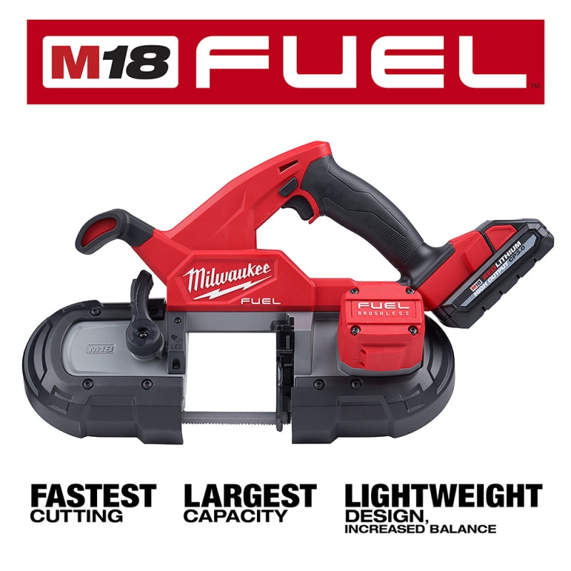 Milwaukee 2829-22 M18 FUEL 18V Lightweight Balanced Compact Band Saw Kit - Image 3