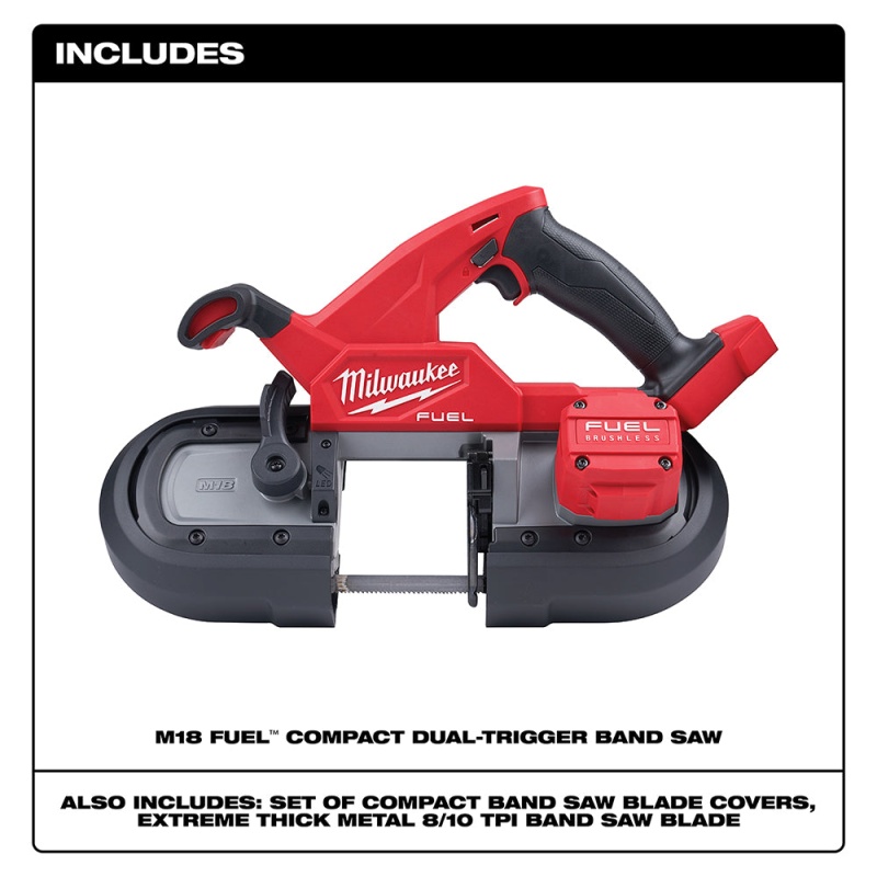 Milwaukee 2829S-20 M18 FUEL 18V Compact Dual-Trigger Band Saw - Bare Tool - Image 2