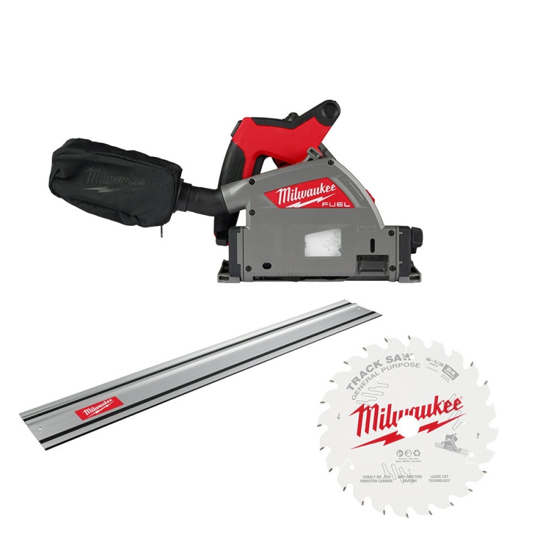 Milwaukee 2831-20TB M18 FUEL 18V Track Saw w/ 55" Track and Saw Blade - Bare Tool