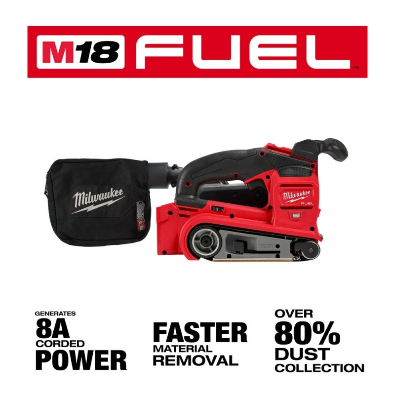 Milwaukee 2832-20 M18 FUEL 18V 3" x 18" Cordless Li-Ion Belt Sander - Bare Tool - Image 3