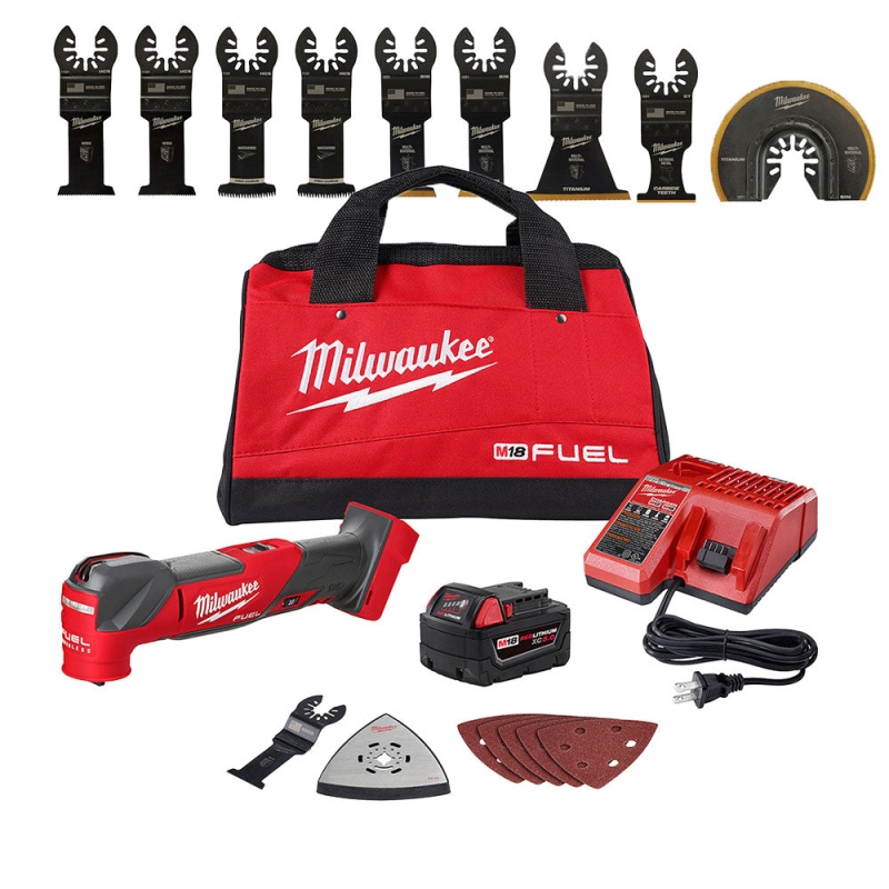 Milwakee 2836-21OMT 18V FUEL M18 Multi Tool Kit w/ Blade Set - 9 PC