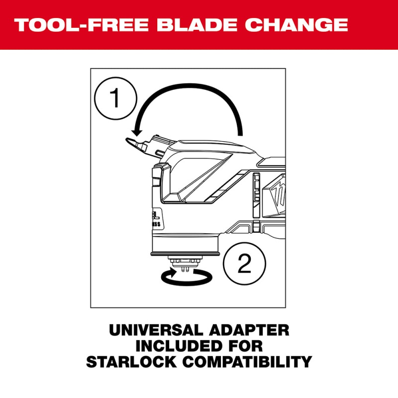 Milwakee 2836-21OMT 18V FUEL M18 Multi Tool Kit w/ Blade Set - 9 PC - Image 8