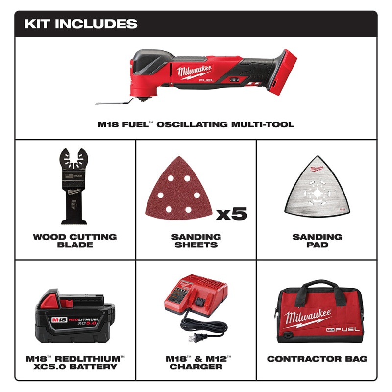 Milwaukee 2836-21 M18 FUEL 18V Cordless Li-Ion Oscillating Multi Tool Kit - Image 2