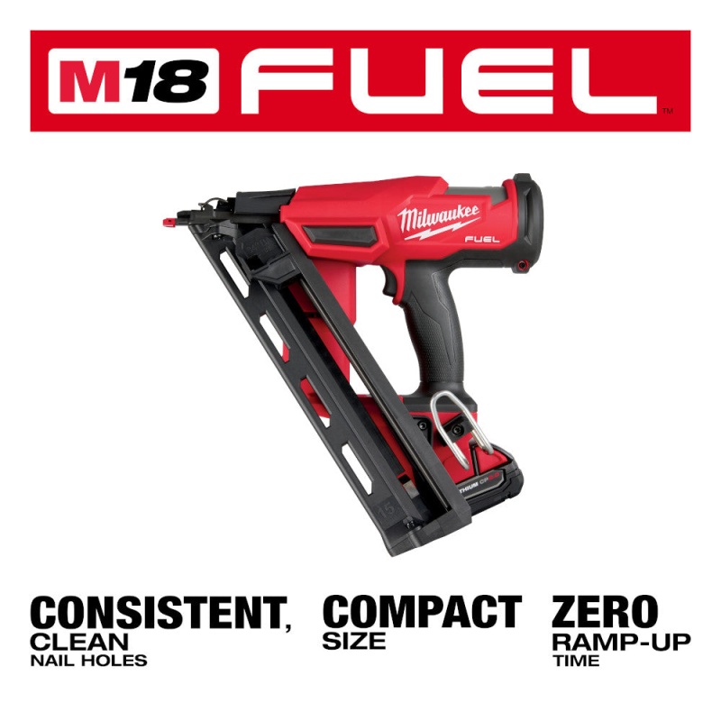 Milwaukee 2839-21CT M18 FUEL 18V 15 Guage Cordless Finish Nailer Kit - Image 4