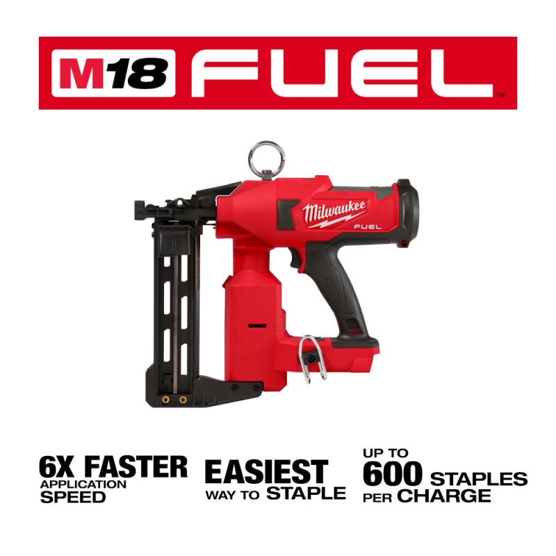 Milwaukee 2843-22 M18 18V FUEL Li-Ion Cordless Utility Fencing Stapler Kit - Image 2