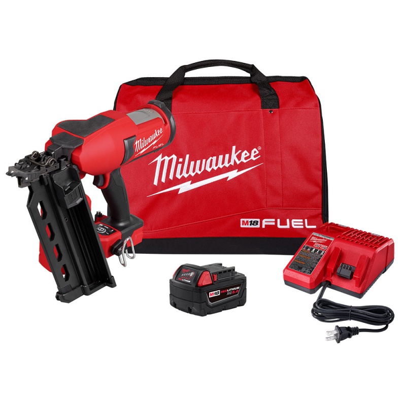 Milwaukee 2844-21 M18 FUEL 18V Cordless Li-Ion Duplex Nailer Kit