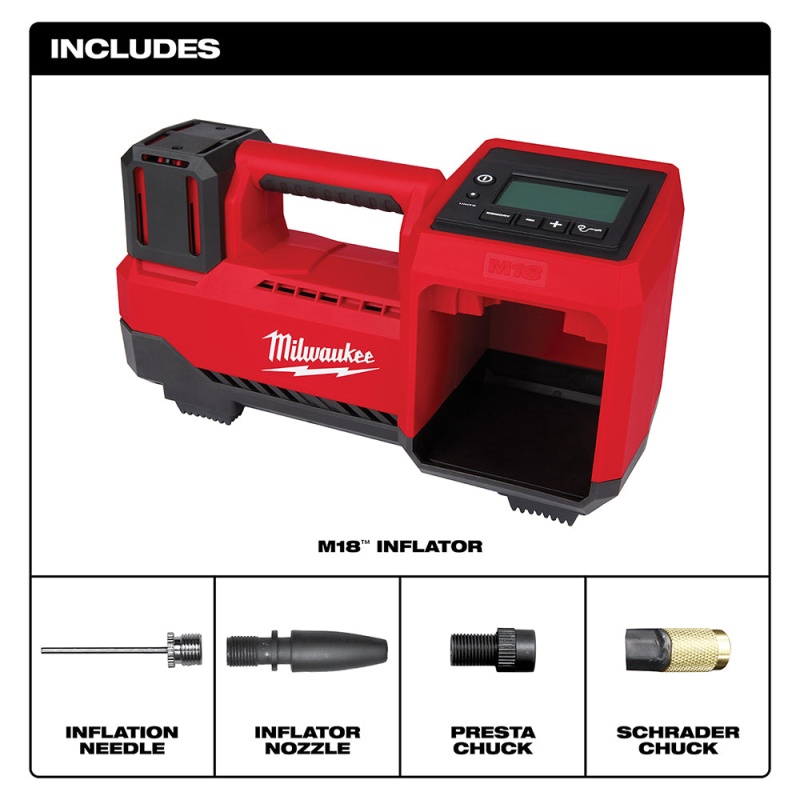 Milwaukee 2848-20 M18 18V Cordless Li-Ion Inflator - Bare Tool - Image 2