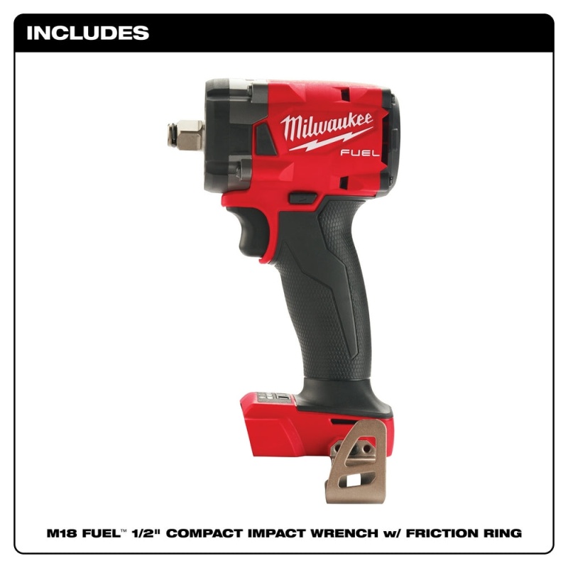 Milwaukee 2855-20 M18 FUEL 18V 1/2" Impact Wrench w/Friction Ring -Bare Tool - Image 2