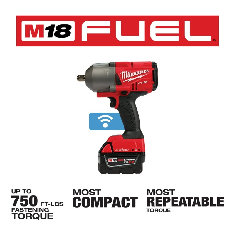 Milwaukee 2862-22R M18 FUEL 18V 1/2" High Torque Impact Wrench Pin Detent Kit - Image 3