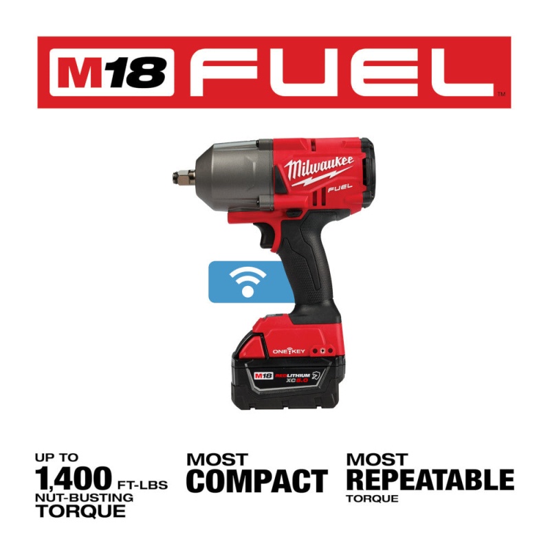 Milwaukee 2863-22R M18 FUEL 18V ONE-KEY 1/2" Impact Wrench Friction Ring Kit - Image 3