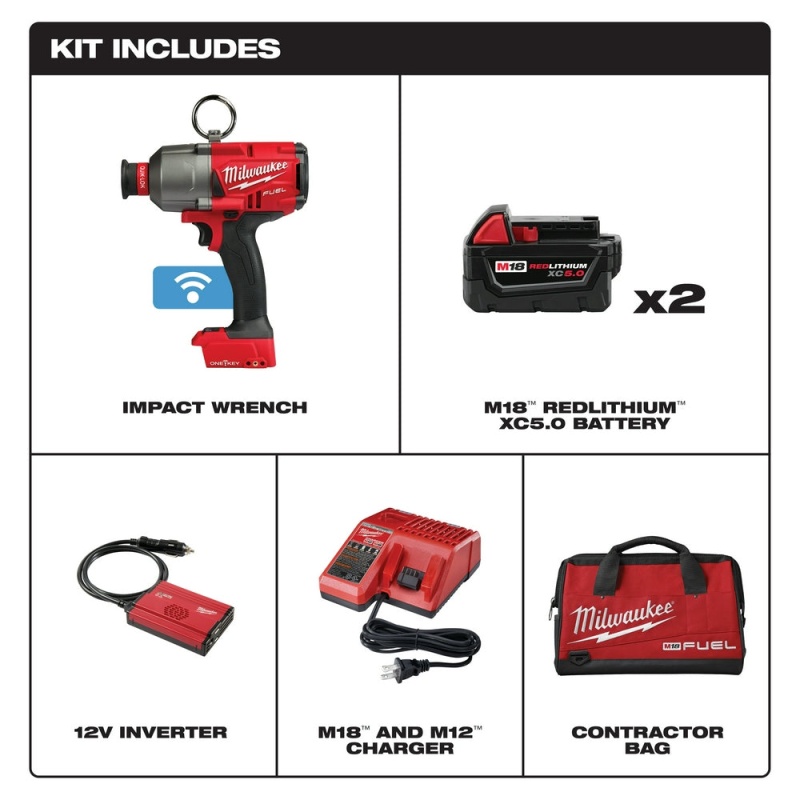 Milwaukee 2865-22 M18 FUEL 18 Volt 7/16 Inch Hex Utility Impact Wrench Kit - Image 2