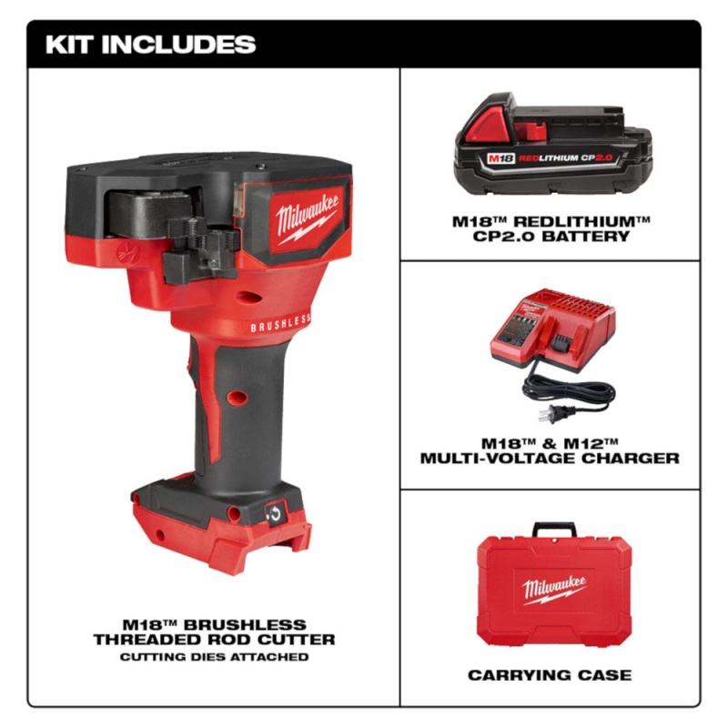 Milwaukee 2872-81 M18 18V Cordless Threaded Rod Cutter Kit - Reconditioned - Image 2