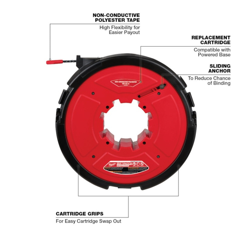 Milwaukee 2873-20P100 M18 FUEL 18V Angler Pulling Fish Tape w/ 100' Polyester - Image 4