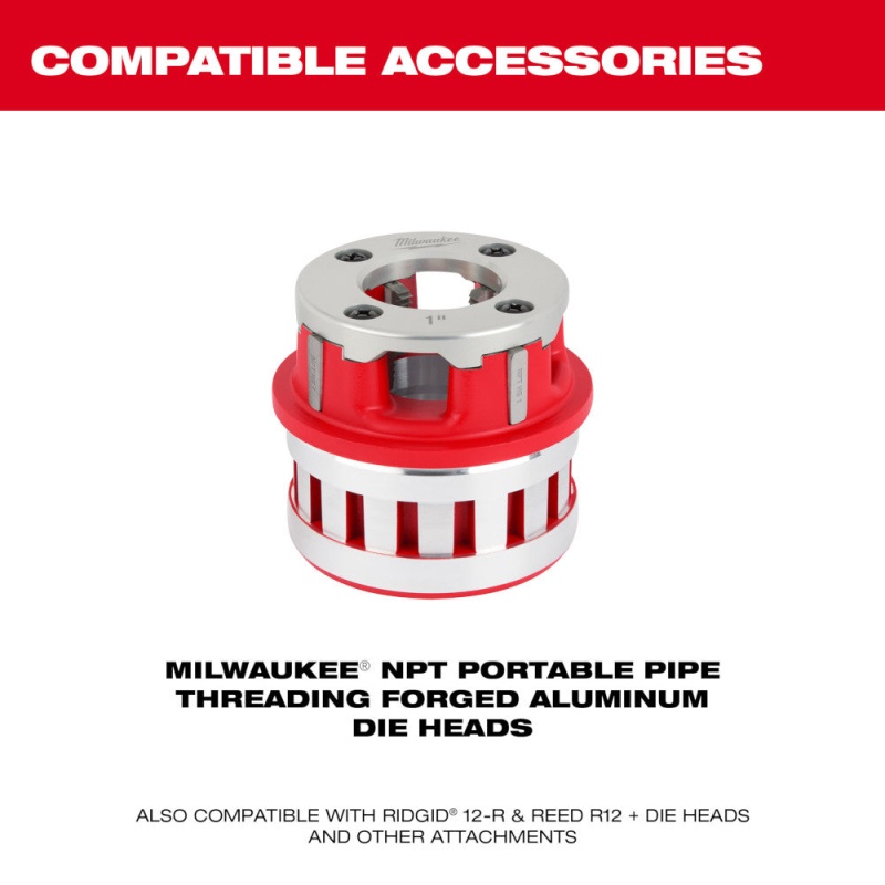 Milwaukee 2874-22HDBS M18 FUEL 18V Pipe Threader / Deep Bandsaw Combo Kit - Image 9