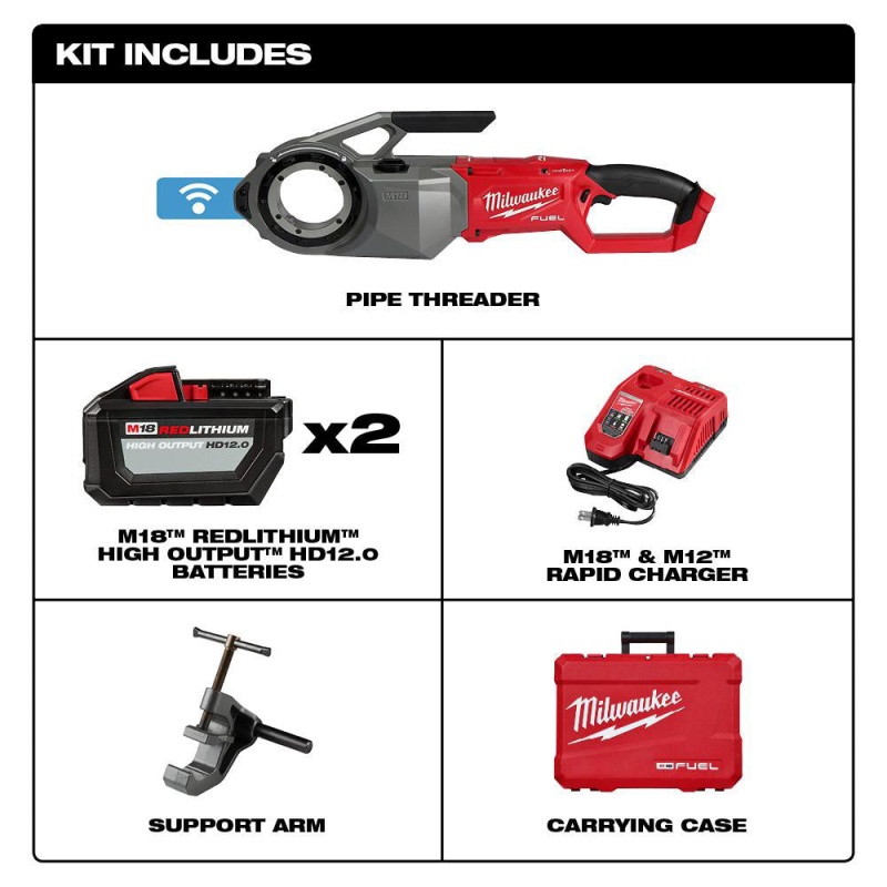 Milwaukee 2874-22HD M18 FUEL 18V Pipe Threader ONE-KEY Kit - Image 3