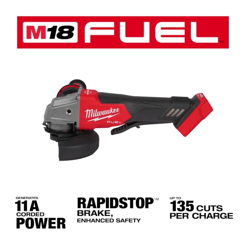 Milwaukee 2880-20ID M18 FUEL 18V 4-1/2"/5" Paddle Switch Grinder w/Impact Driver - Image 12