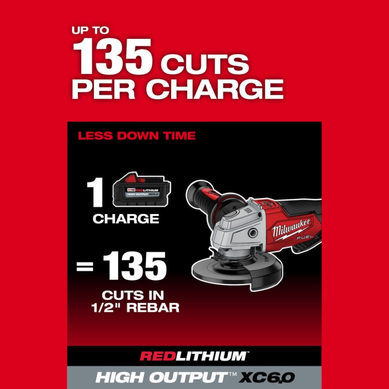 Milwaukee 2880-20ID M18 FUEL 18V 4-1/2"/5" Paddle Switch Grinder w/Impact Driver - Image 20