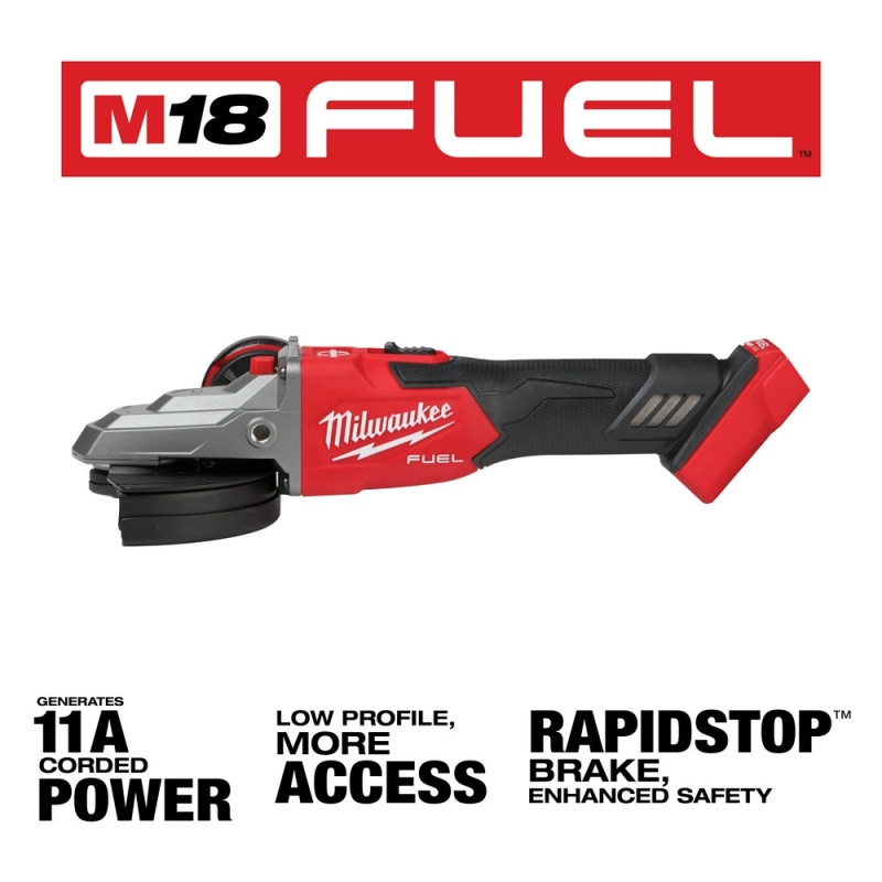 Milwaukee 2887-20 M18 FUEL 18V 5" Flathead Braking Grinder - Bare Tool - Image 2