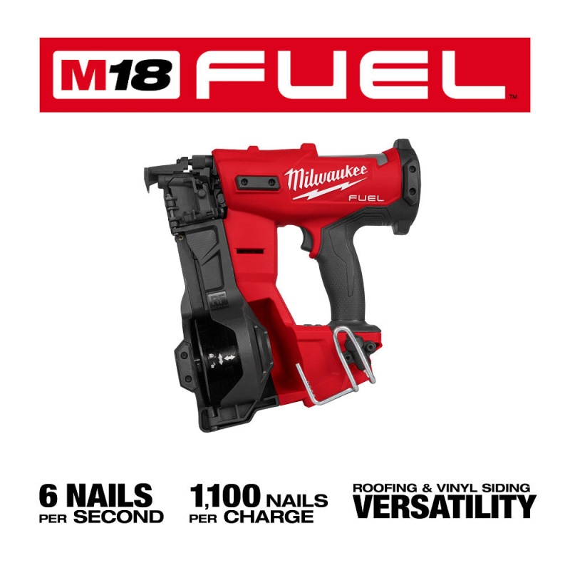 Milwaukee 2909-20 M18 FUEL 18V Cordless Li-Ion Coil Roofing Nailer - Bare Tool - Image 4