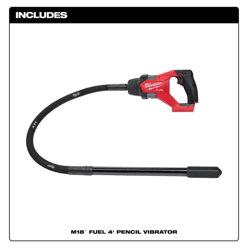 Milwaukee 2910-20 M18 FUEL 18V 4' Concrete Pencil Vibrator - Bare Tool - Image 2