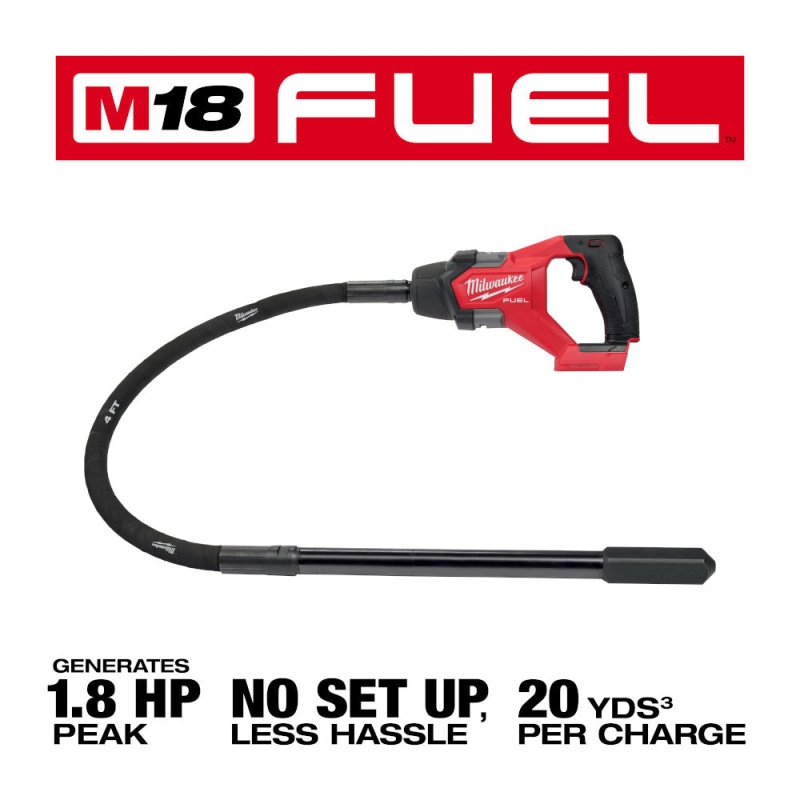 Milwaukee 2910-20 M18 FUEL 18V 4' Concrete Pencil Vibrator - Bare Tool - Image 3