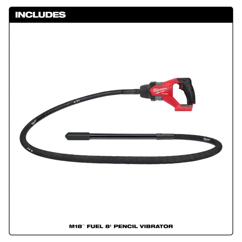 Milwaukee 2911-20 M18 FUEL 18V 8' Concrete Pencil Vibrator - Bare Tool - Image 2