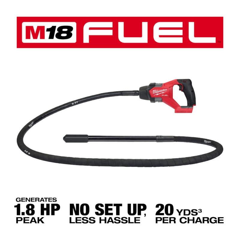 Milwaukee 2911-20 M18 FUEL 18V 8' Concrete Pencil Vibrator - Bare Tool - Image 3