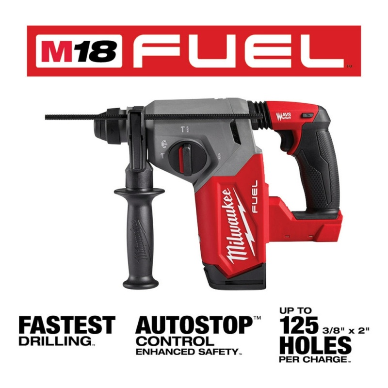 Milwaukee 2912-20GR2 M18 FUEL 18V 1" SDS Plus Cordless Rotary Hammer w/ Grinder - Image 12