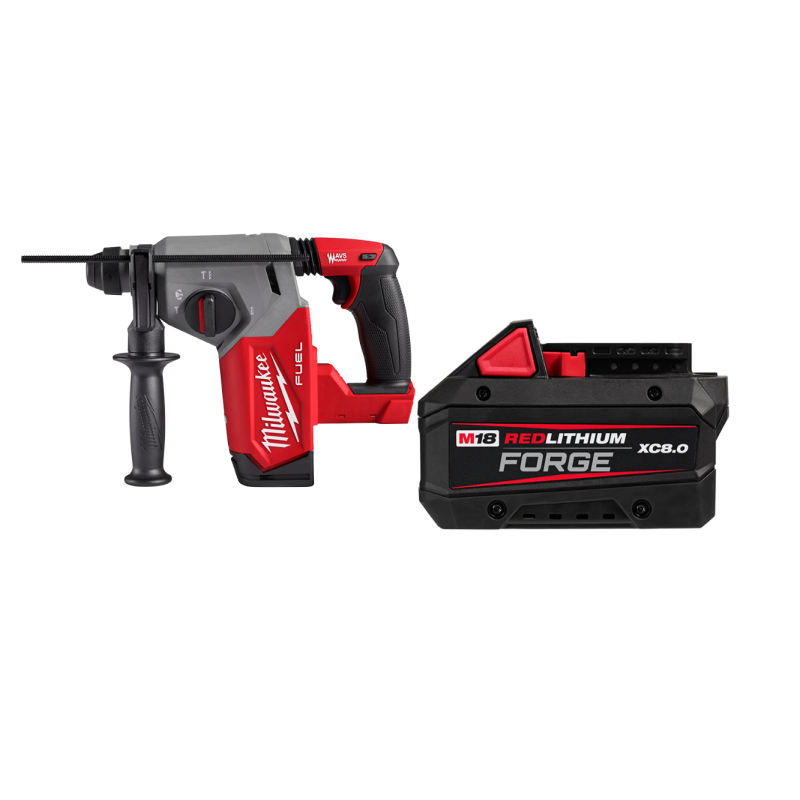 Milwaukee 2912-20B8F M18 FUEL 18V 1" SDS Plus Rotary Hammer w/ 8AH Forge Battery