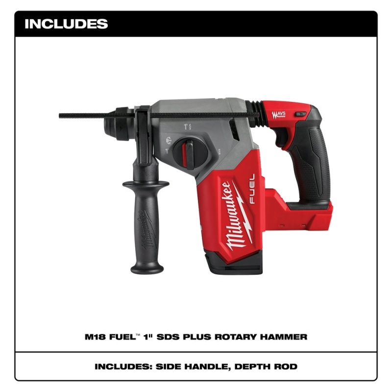 Milwaukee 2912-20 M18 FUEL 18V 1" SDS Plus Brushless Rotary Hammer - Bare Tool - Image 2