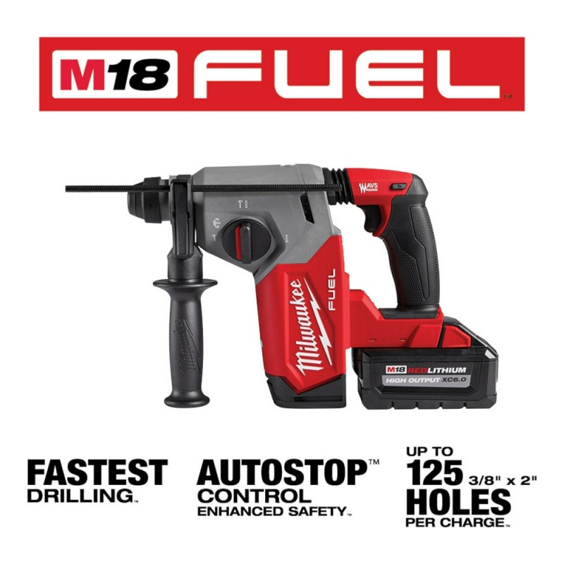 Milwaukee 2912-22GR M18 FUEL 18V 1" SDS+ Rotary Hammer / Grinder Combo Kit - Image 3