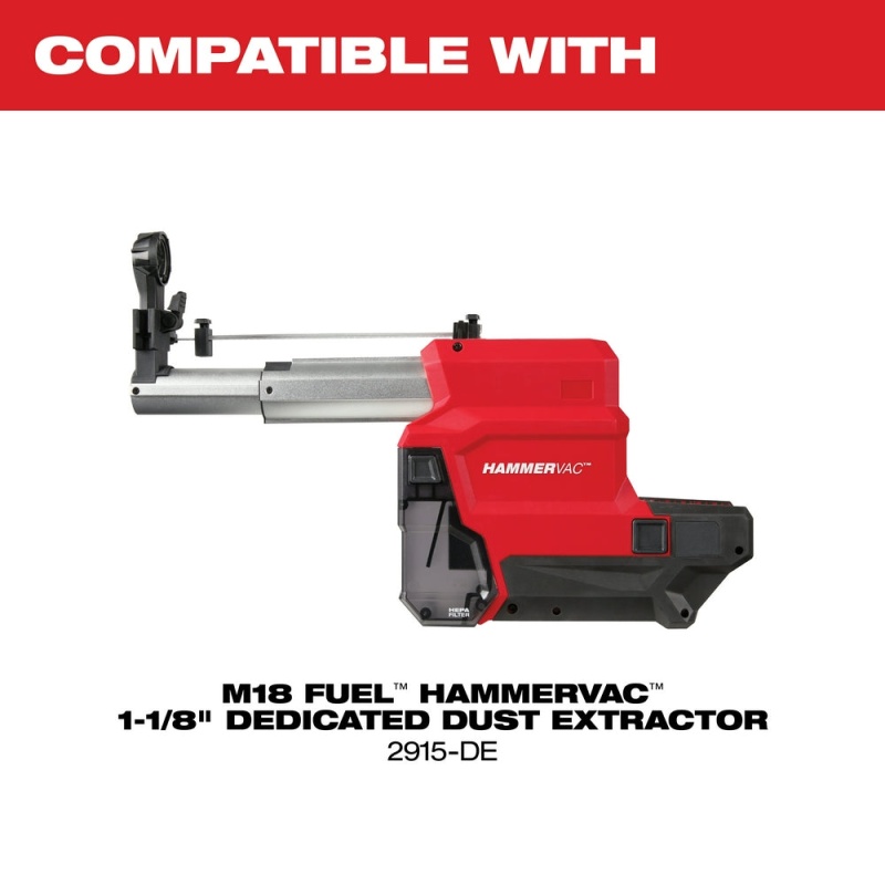 Milwaukee 2915-20 M18 FUEL 1-1/8" SDS Plus Rotary Hammer w/ ONE-KEY - Bare Tool - Image 11