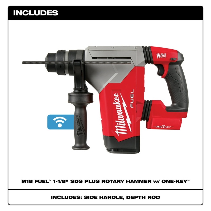 Milwaukee 2915-20 M18 FUEL 1-1/8" SDS Plus Rotary Hammer w/ ONE-KEY - Bare Tool - Image 2