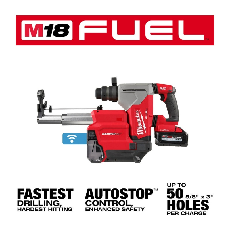 Milwaukee 2915-22DEGR M18 FUEL 18V 1-1/8" SDS Rotary Hammer / Grinder Combo Kit - Image 3