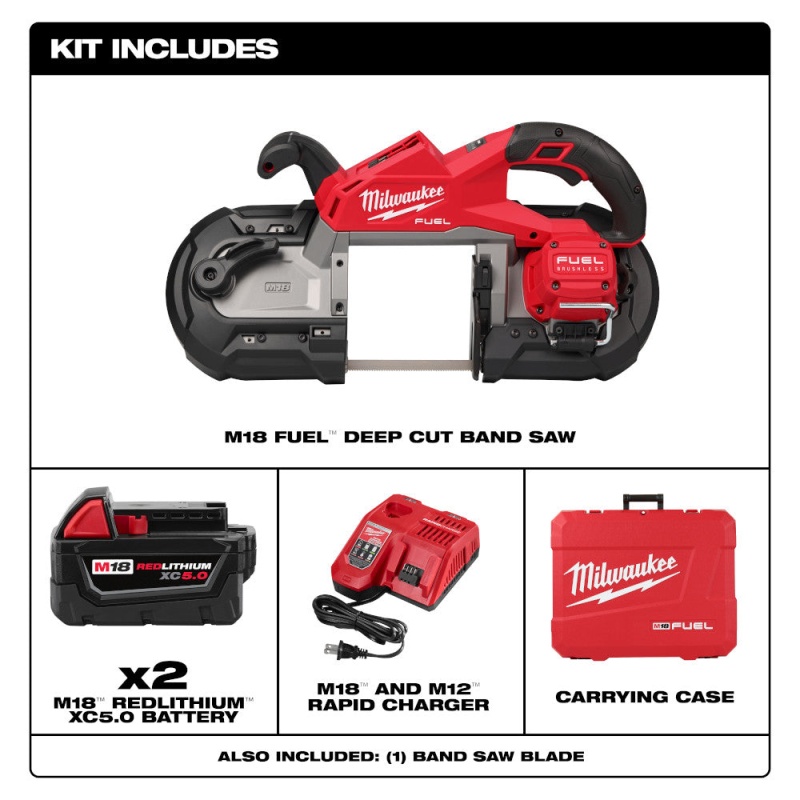 Milwaukee 2929-22 M18 FUEL Brushless Cordless Lightweight Deep Cut Band Saw Kit - Image 3