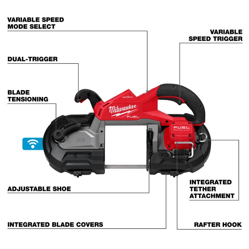 Milwaukee 2929S-20 M18 FUEL 18V Deep Cut Dual Trigger Band Saw - Bare Tool - Image 3