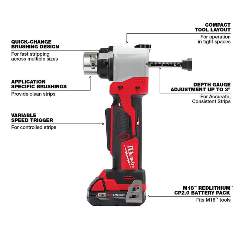 Milwaukee 2935AL-21 M18 18V Cable Stripper Kit for Aluminum THHN, XHHW - Image 5