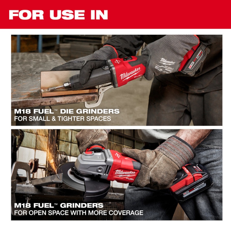 Milwaukee 2939-20 M18 FUEL 18V Braking Die Grinder w/ Slide Switch - Bare Tool - Image 10