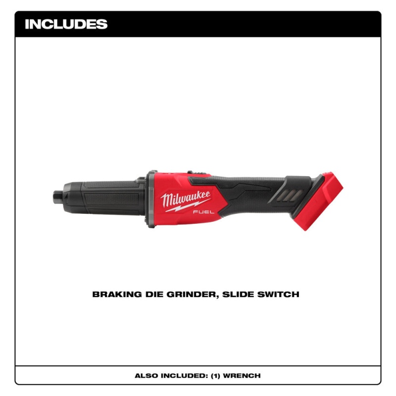 Milwaukee 2939-20 M18 FUEL 18V Braking Die Grinder w/ Slide Switch - Bare Tool - Image 2