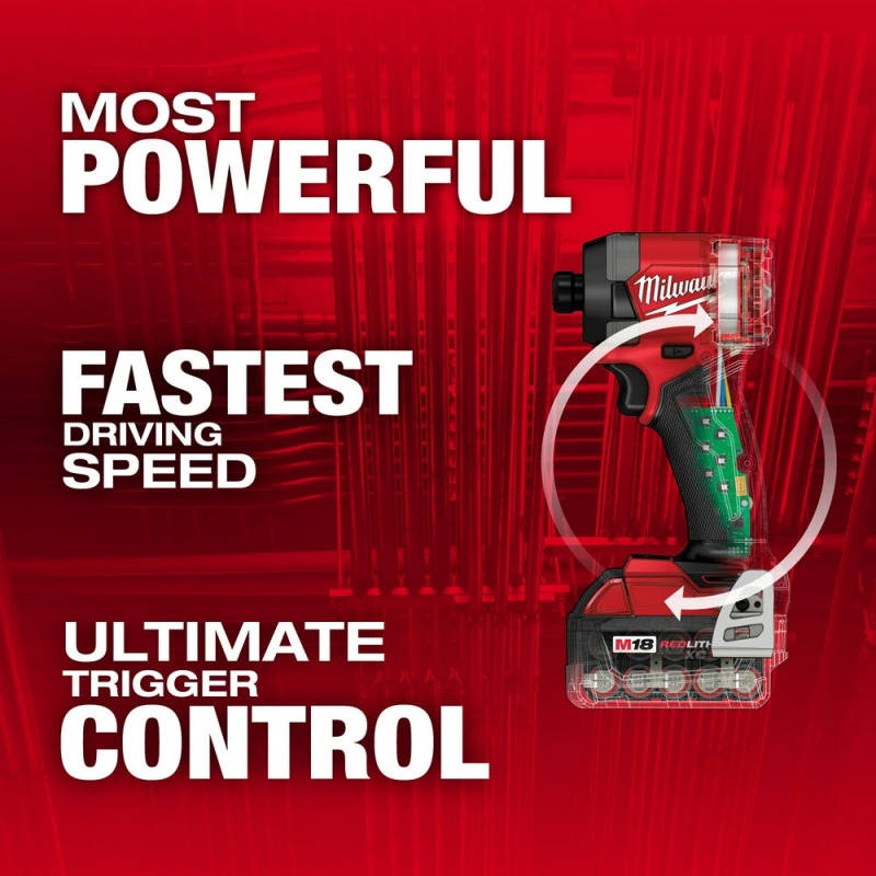 Milwaukee 2953-22 M18 FUEL 18V 1/4" Hex Cordless Li-Ion Impact Driver Kit - Image 2