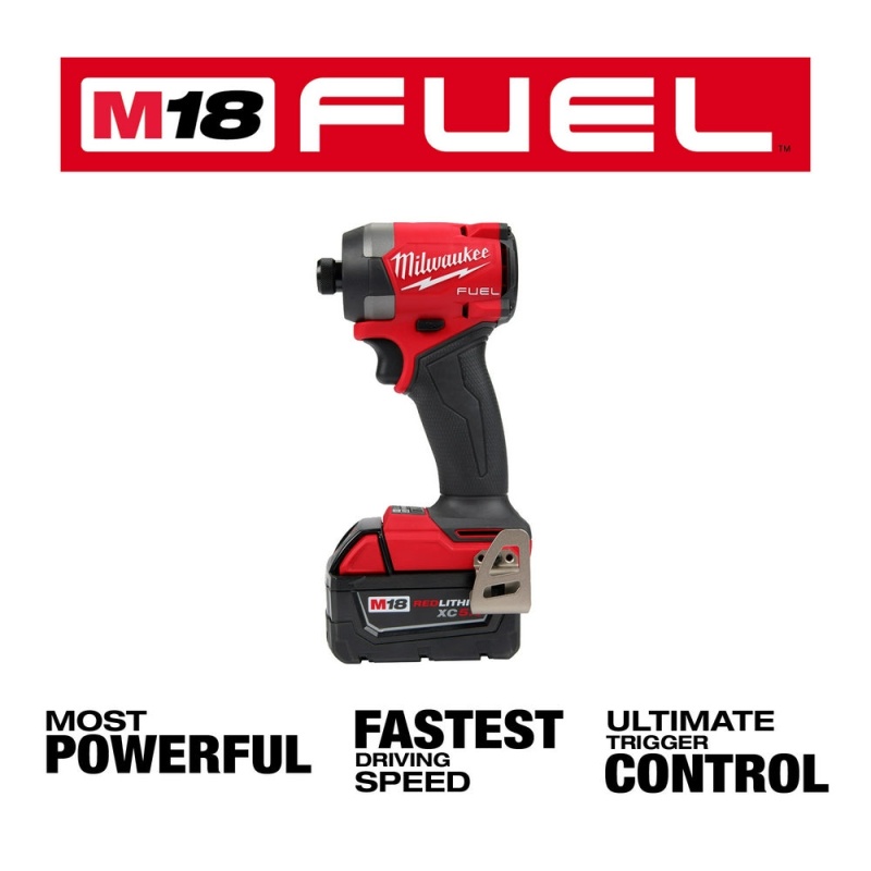 Milwaukee 2953-22 M18 FUEL 18V 1/4" Hex Cordless Li-Ion Impact Driver Kit - Image 3