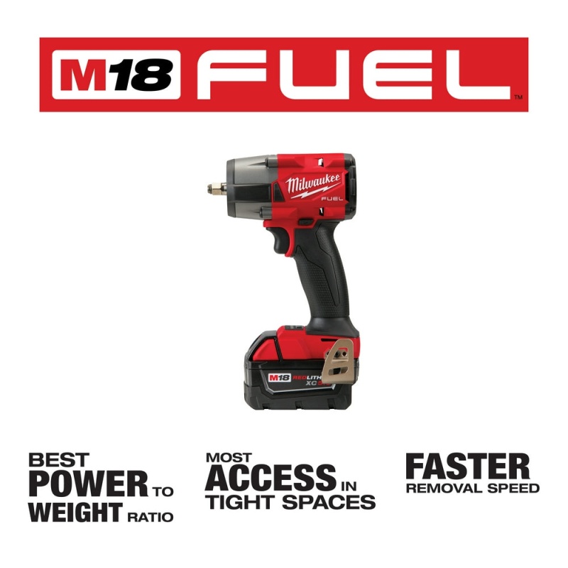 Milwaukee 2960-22R M18 FUEL 18V 3/8" Mid-Torque Impact Wrench w/ Ring Kit - Image 3