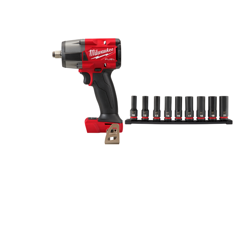 Milwaukee 2962-20MET M18 FUEL 18V 1/2" Mid-Torque Impact Wrench w/ Sockets