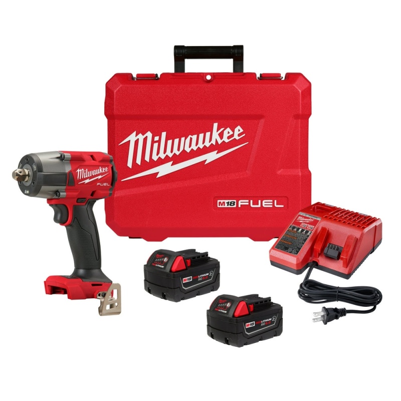 Milwaukee 2962P-22R M18 FUEL 18V 1/2" Mid-Torque Impact Wrench w/ Pin Detent Kit